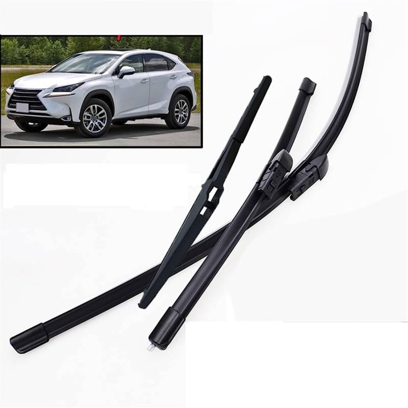 Scheibenwischer-Set für Lexus NX Serie NX200 NX200t NX300h 2014-2019 26" 16" 12", Easy Set Upgrade Scheibenwischer Gummi Wischer - perfekte Passgenauigkeit von Rdgnls