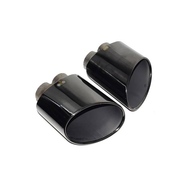 Auspuffrohr 1 Paar Auto Auspuffrohr Auspuff Spitze Doppel Innere Schalldämpfer Spitze Düse Für RS3 RS4 RS4 RS5 RS6 Für S3 S4 S5 S6 Auspuffblende(Schwarz) von Rdtnvc