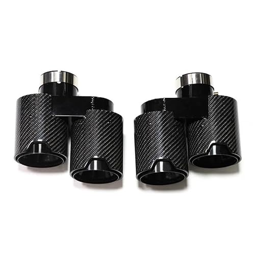 Auspuffrohr 2,5'' Zoll Endrohr Quad Carbon Auspuff Spitze Schalldämpfer Spitze Auspuff Düse Auspuffrohr Für G20 G21 330i 320d 330d 325i Auspuffblende(Carbon Fiber A) von Rdtnvc