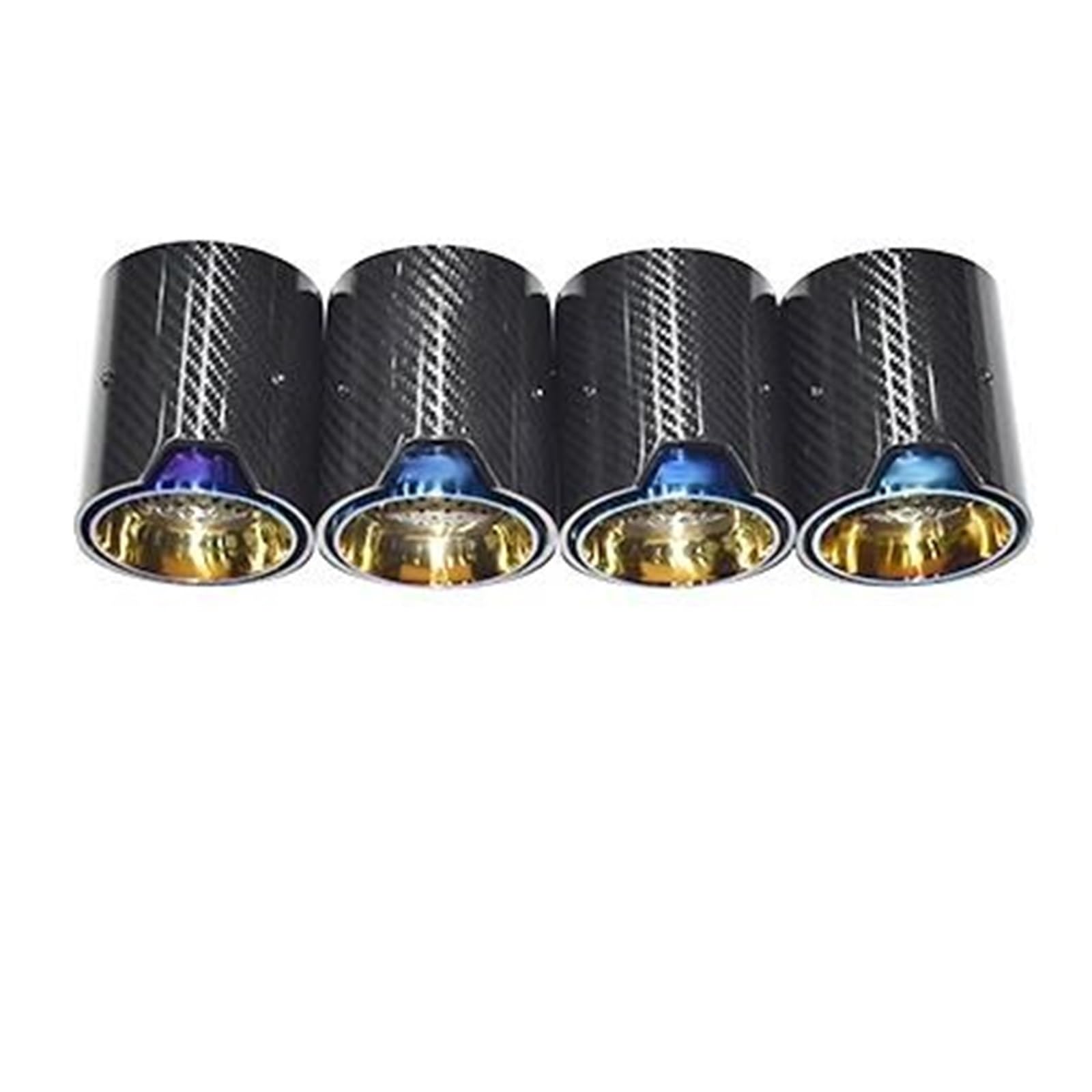 Auspuffrohr 4 PCS Auto Schalldämpfer Endrohr Upgrade MP Carbon Endrohr Für M2 F87 M3 F80 M4 F82 F83 Auspuffblende(Blau) von Rdtnvc