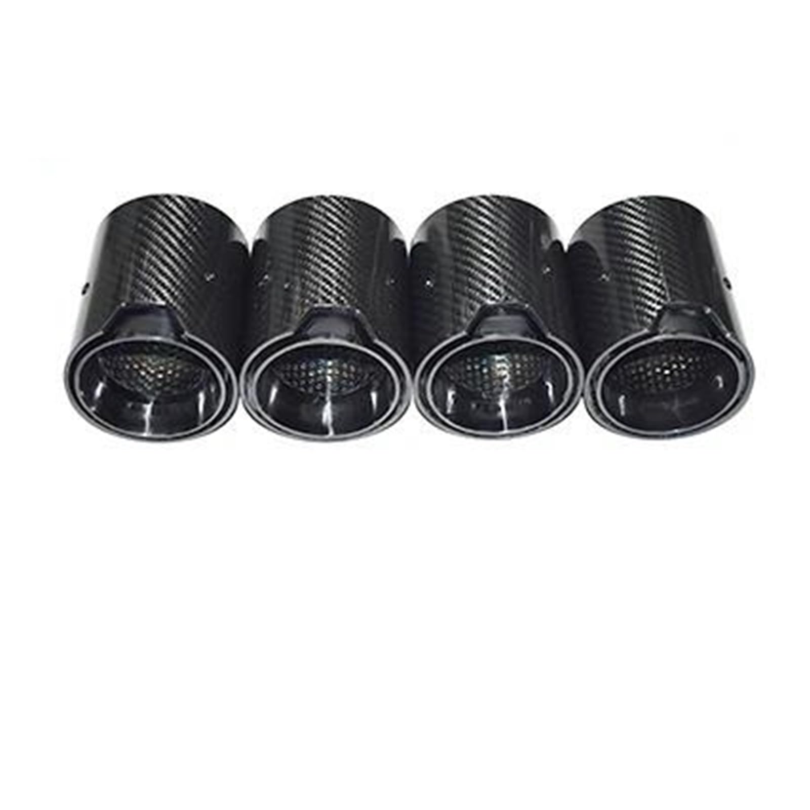 Auspuffrohr 4 PCS Auto Schalldämpfer Endrohr Upgrade MP Carbon Endrohr Für M2 F87 M3 F80 M4 F82 F83 Auspuffblende(Schwarz) von Rdtnvc