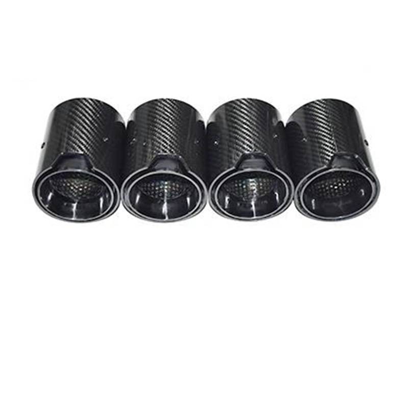 Auspuffrohr 4 PCS Auto Schalldämpfer Endrohr Upgrade MP Carbon Endrohr Für M2 F87 M3 F80 M4 F82 F83 Auspuffblende(Schwarz) von Rdtnvc