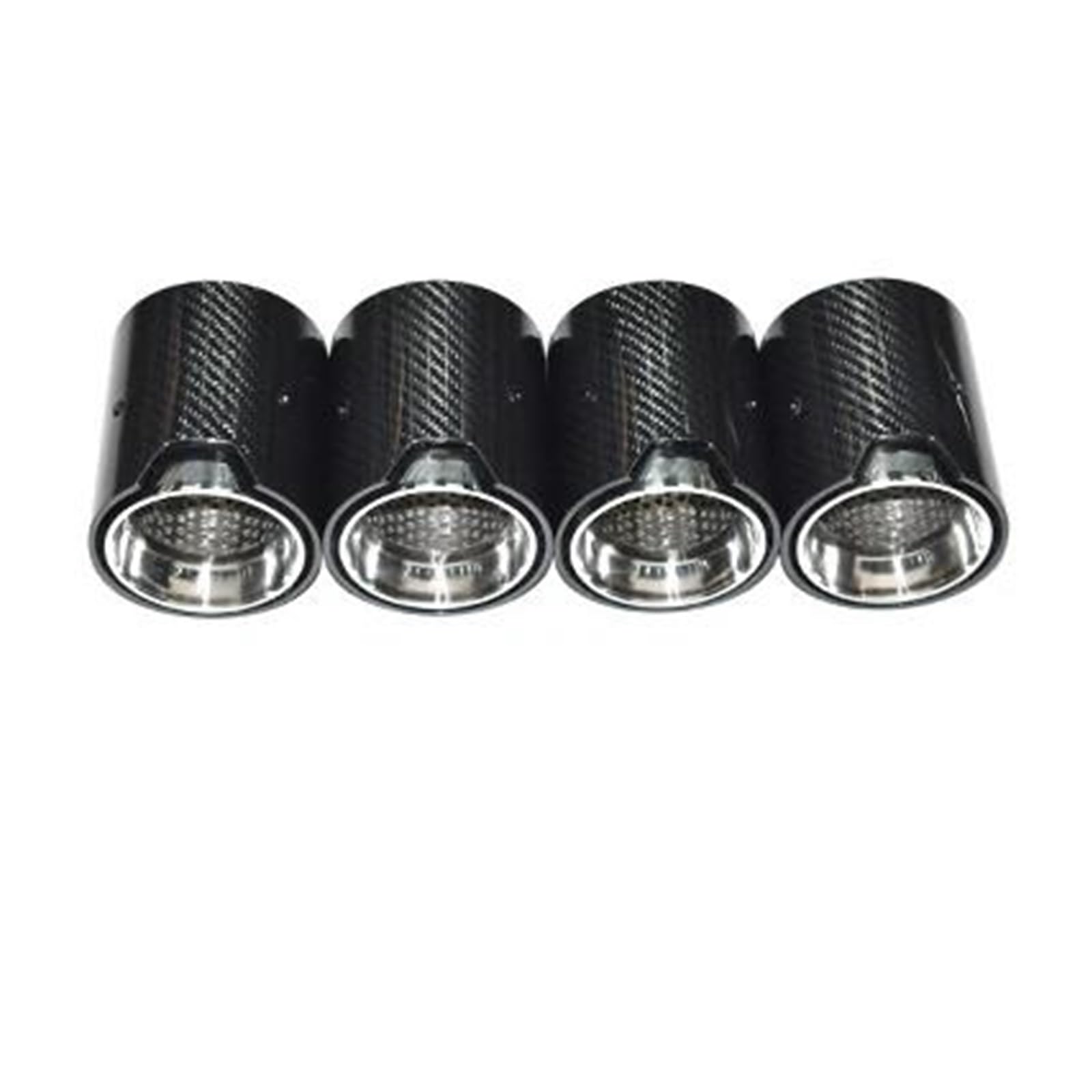 Auspuffrohr 4 PCS Auto Schalldämpfer Endrohr Upgrade MP Carbon Endrohr Für M2 F87 M3 F80 M4 F82 F83 Auspuffblende(Silber) von Rdtnvc