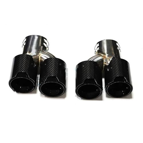 Auspuffrohr Dual Auspuffrohr Schalldämpfer Spitze Auspuff System Düse Endrohr Für G22 G23 G26 M440i 2021 2022 2023 + Auto Quad Auspuff Spitze Auspuffblende(Carbon Fiber Q) von Rdtnvc