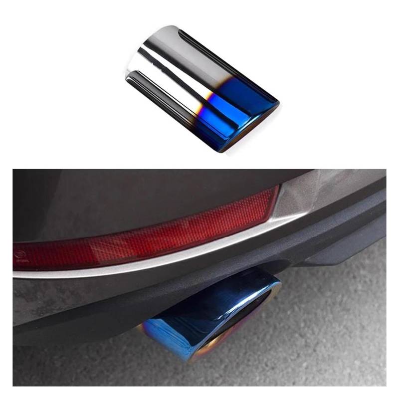 Auspuffrohr Endrohr Edelstahl Auto Auspuff Schalldämpfer Rohr Spitzenabdeckung Für A3 8V 8P Für Sportback Auspuffblende(1pcs 76mm Blue) von Rdtnvc