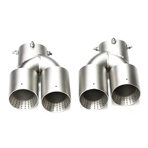 Auspuffrohr Für G22 G23 G26 M440i 2021 2022 2023+ Auto Quad Auspuffspitze Dual Auspuffrohr Schalldämpfer Spitze Abgassystem Düse Endrohr Auspuffblende(Matte SS) von Rdtnvc