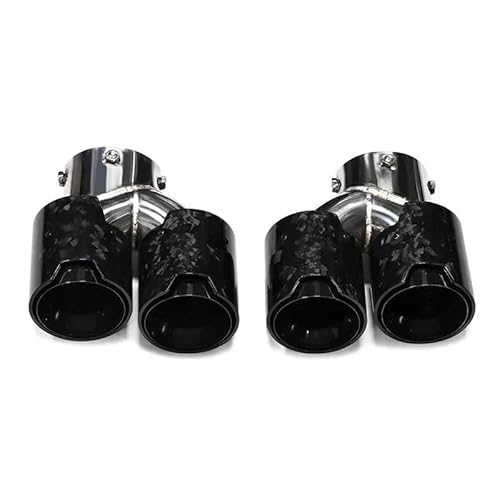 Auspuffrohr Für G22 G23 G26 M440i 2021 2022 2023 + Dual Auspuffrohr Schalldämpfer Spitze Auspuff System Düse Endrohr Auto Quad Auspuff Spitze Auspuffblende(Carbon Fiber K) von Rdtnvc