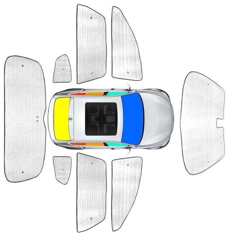 Auto Sonnenschirme UV-Schutz Vorhang Sonnenschutz Visier Windschutzscheibe Abdeckung Schützen Privatsphäre Zubehör Für BYD Für Song Plus DMi 2021 2022 Auto Thermovorhang(Whole Car 1set) von Rdtnvc