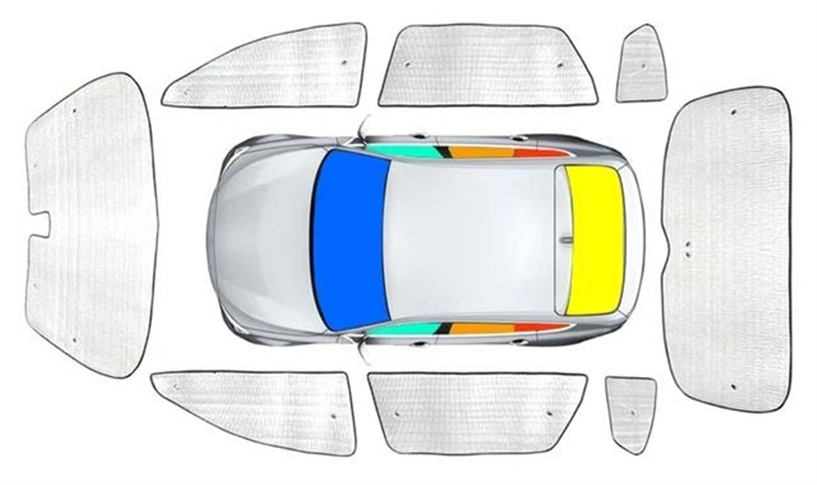 Auto-Sonnenschutz, UV-Schutz, Seitenfenster, Vorhang, Sonnenschutz, Visier, Frontscheibe, Für Tank 300 2021 2022 2023 2024 Auto Thermovorhang(All Windows) von Rdtnvc