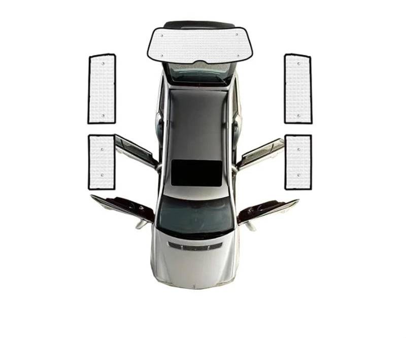 Auto Sonnenschutz Abdeckung Kurze Version Fenster Sonnenschutz Pad Für VW Für Transporter T5 SWB 2003-2008 2009 2010 2011 2012 2013 2014 2015 Auto Thermovorhang(5PCS) von Rdtnvc