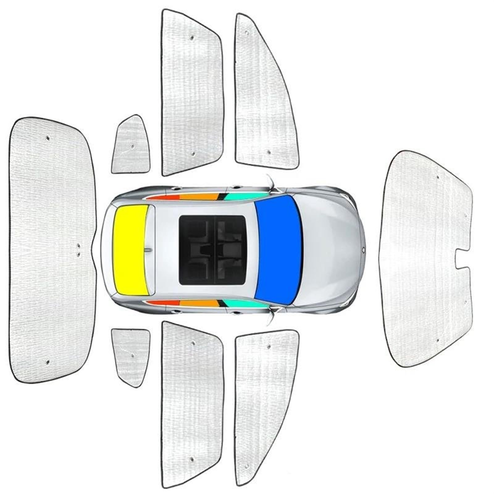 Auto Sonnenschutz UV-Schutz Vorhang Sonnenschutz Visier Frontscheibe Abdeckung Schützen Privatsphäre Für Peugeot 2008 2019 2020 2021 2022 Auto Thermovorhang(8pcs Whole car) von Rdtnvc