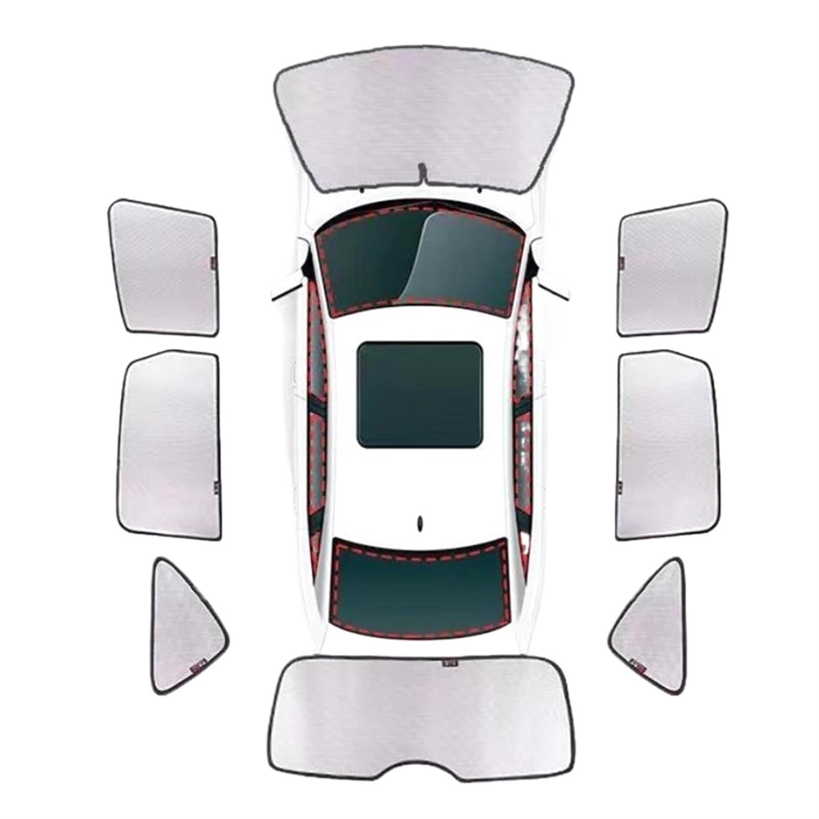 Auto Sonnenschutz UV-Schutz Vorhang Sonnenschutz Visier Frontscheibe Abdeckung Schützen Privatsphäre Zubehör Für BYD Für HAN EV 2022 2023 Auto Thermovorhang(All 8Pcs) von Rdtnvc