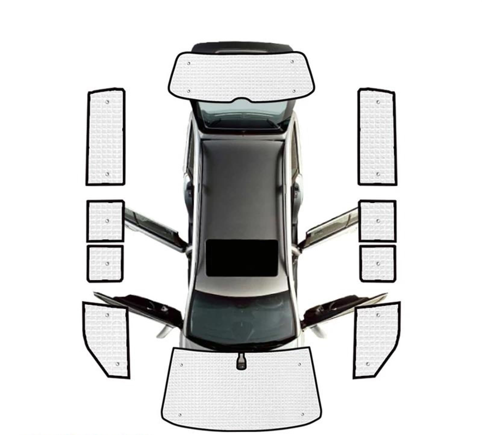 Auto Vollständige Abdeckung Sonnenschirme Sonnenblende Sonnenschutz Fenster Abdeckung Für VW Für Transporter T6 2015-2017 2018 2019 2020 2021 2022 Auto Thermovorhang(Except Windshield) von Rdtnvc