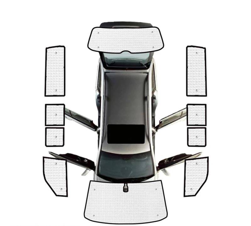 Auto Vollständige Abdeckung Sonnenschirme Sonnenblende Sonnenschutz Fenster Abdeckung Für VW Für Transporter T6 2015-2017 2018 2019 2020 2021 2022 Auto Thermovorhang(Except Windshield) von Rdtnvc