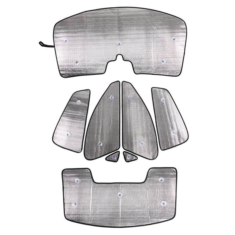 Auto Vollständige Abdeckung Sonnenschutz Windschutzscheibe Sonnenschirme Faltbare Reflektierende Sonnenblende Für Taycan 2019 2020 2021 2022 Auto Thermovorhang(8Pcs) von Rdtnvc