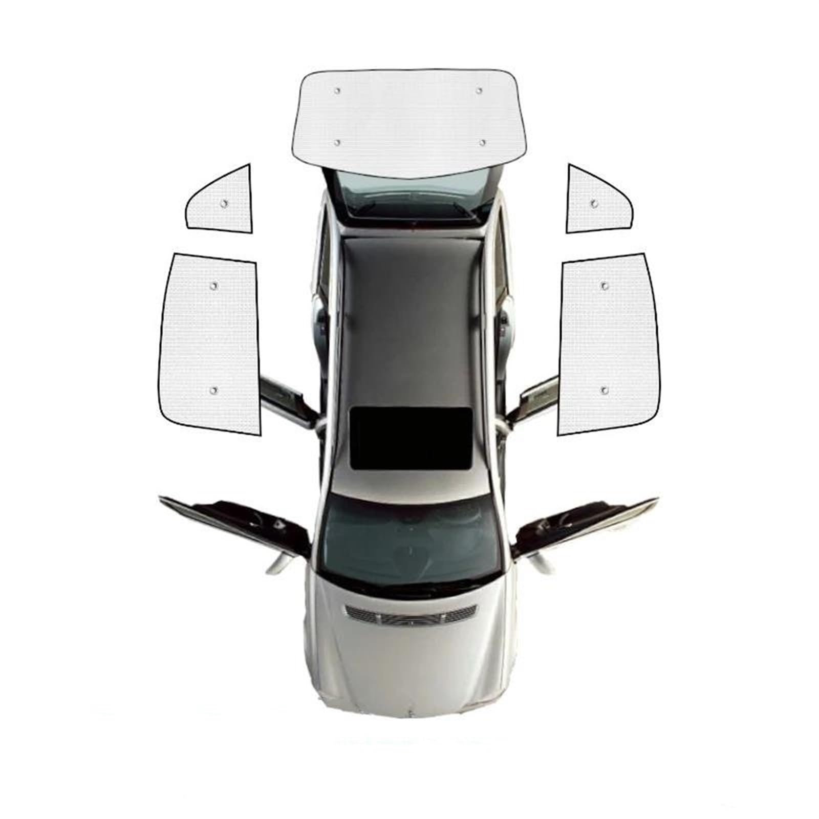 Für Citroen Für Xsara Für Picasso 2000-2008 2009 2010 Autoabdeckung Sonnenschutz Sonnenschutzabdeckungen Visier Windschutzscheiben Seitenfenster Auto Thermovorhang(Rear sunshades) von Rdtnvc