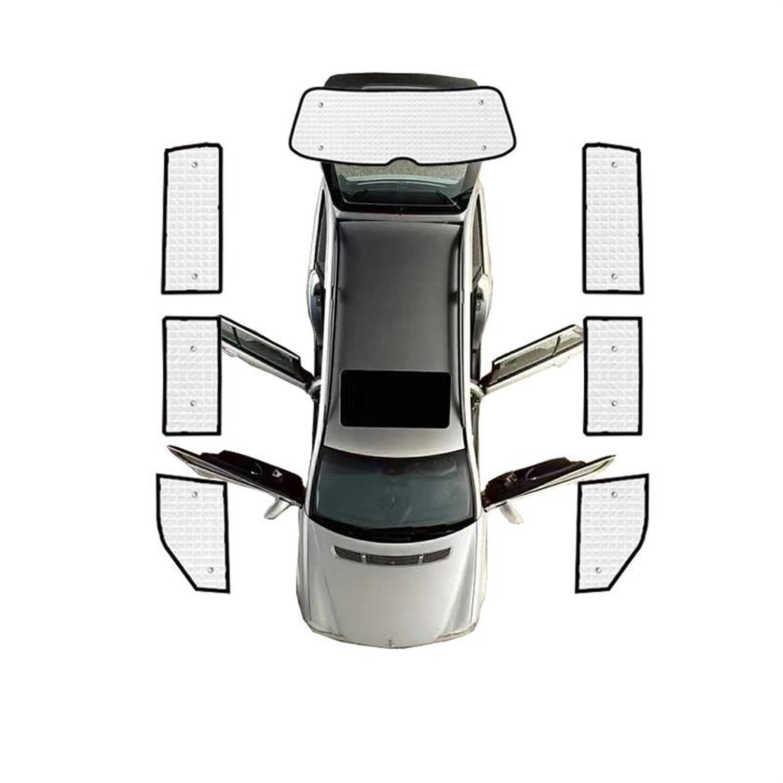 Für VW Für Transporter T6 2015 2016 2017 2018 2019 2020 2021 2022 2023 Volle Auto Sonnenschutz Sonnenschirm Visier Fenster Sonnenschutz Abdeckung Auto Thermovorhang(Rear sunshades) von Rdtnvc