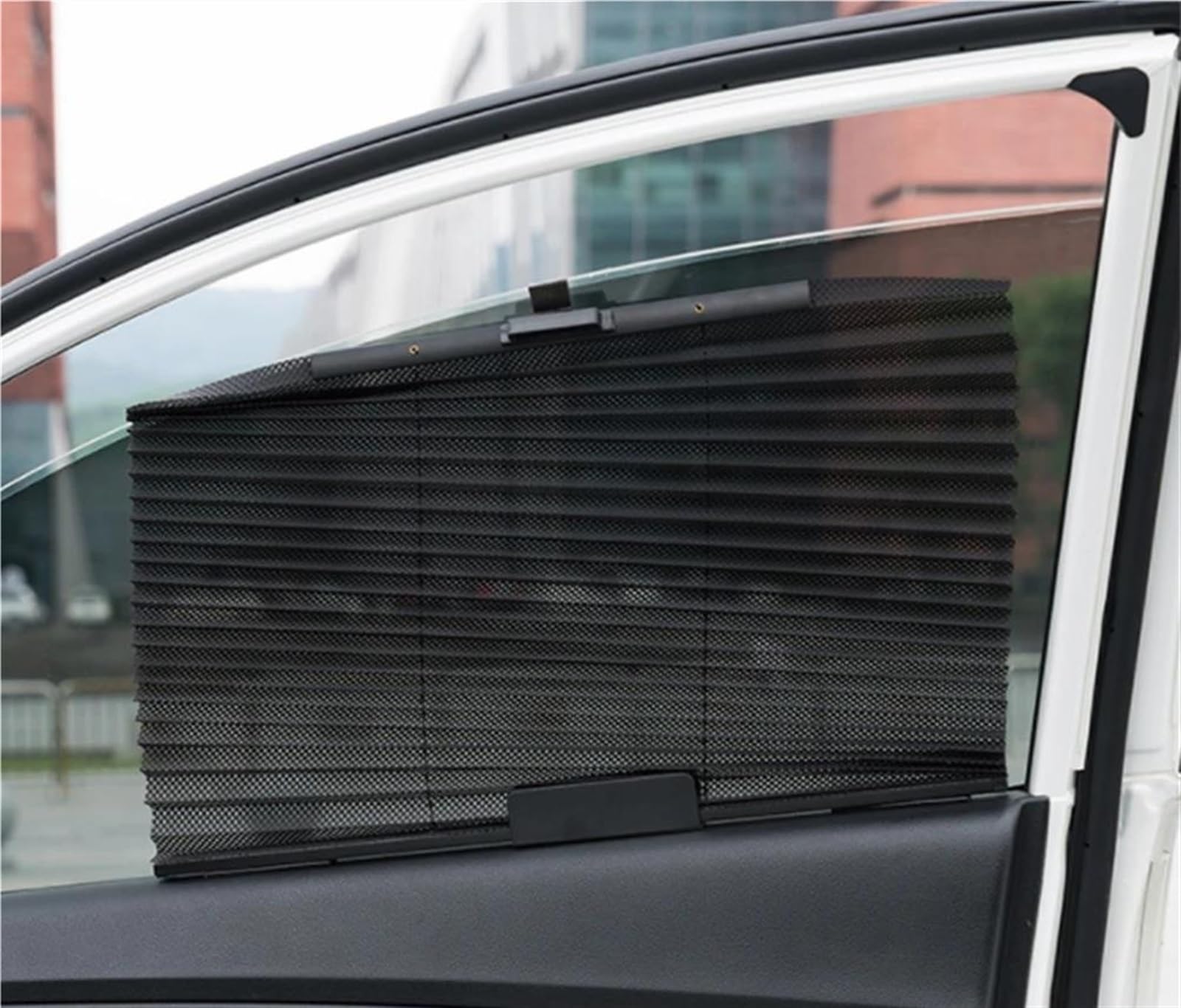 Universeller Sonnenschutz Für Auto-Seitenfenster, Einziehbarer Sonnenschutz, Netz-UV-Schutzvorhänge, LKW-Sommerschutz-Fensterfolie Auto Thermovorhang(Schwarz) von Rdtnvc