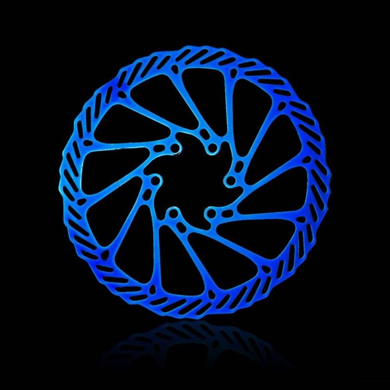 Blauer Fahrrad-Scheibenbrems-Rotor, leicht und sorgt für reibungsloses Bremserlebnis (160 mm) von ReachMall