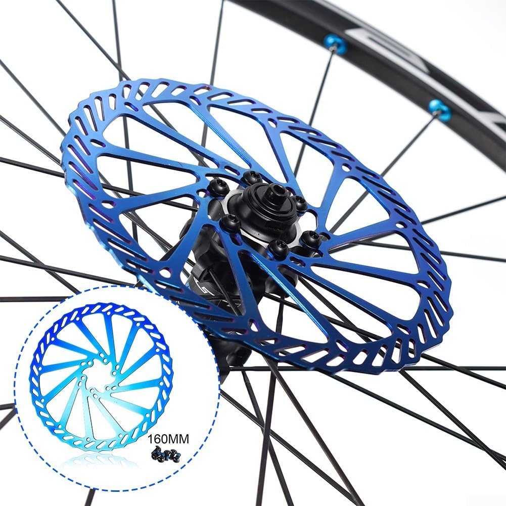 Blauer Fahrrad-Scheibenbrems-Rotor, leicht und sorgt für reibungsloses Bremserlebnis (203 mm) von ReachMall