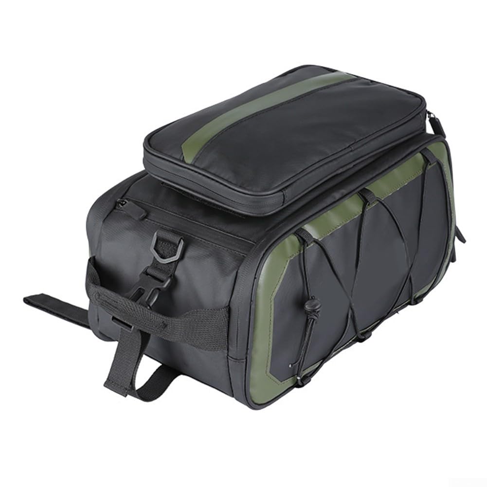 Multifunktions-Hinterradtasche für den Außenbereich, Fahrradträger, Kofferraumtasche, MTB, große Kapazität, Rücksitztasche, Fahrradzubehör (grün) von ReachMall