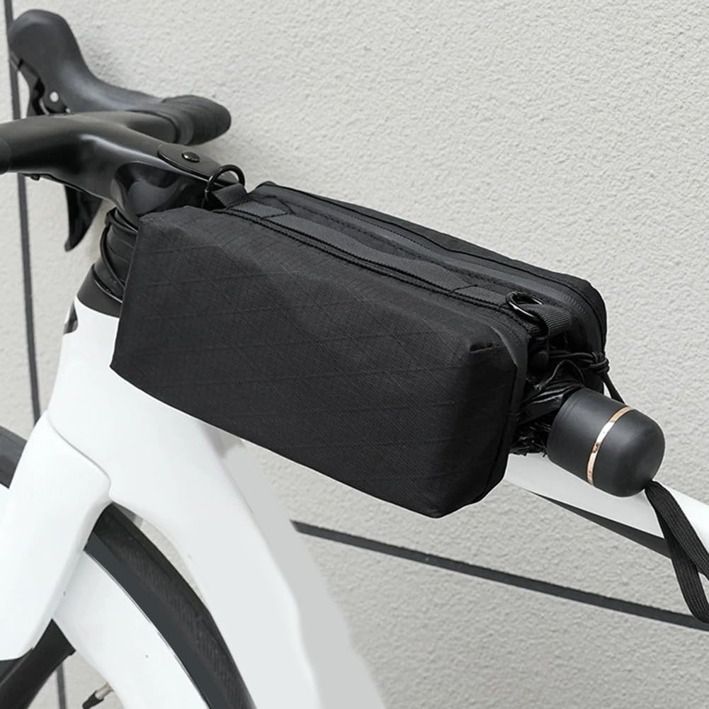 ReachMall Fahrradtasche Frontbalkentasche, Rahmentasche, Fahrrad-Oberrohrtasche, schmale Form, Fahrradtasche, drei feste Seitennetzaufbewahrung, Fahrrad-Handytasche von ReachMall