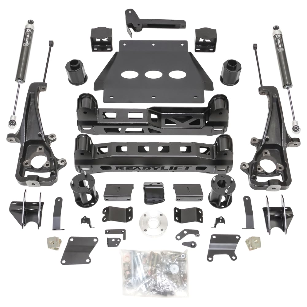 ReadyLIFT 44-19621 15,2 cm mit werksseitiger Luftfederung Lift Kit W/Falcon 1.1 Einrohr-Stoßdämpfer für Dodge/Ram 1500 4WD von Readylift