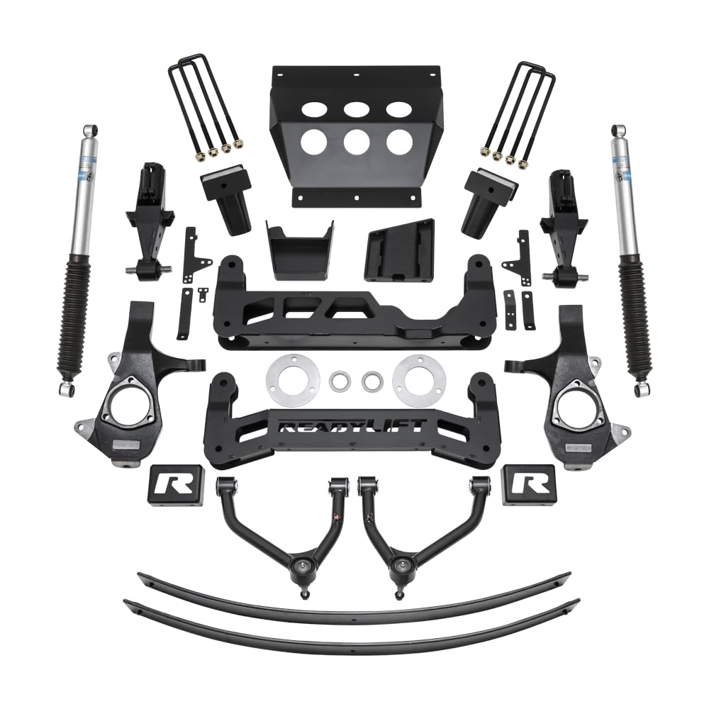 ReadyLIFT 44-3490 22,9 cm großes Hebe-Set für Aluminium oder gestanzten Stahl, OE-Oberlenker mit Bilstein-Stoßdämpfern für Chevrolet/GMC 1500 RWD, 4WD von Readylift