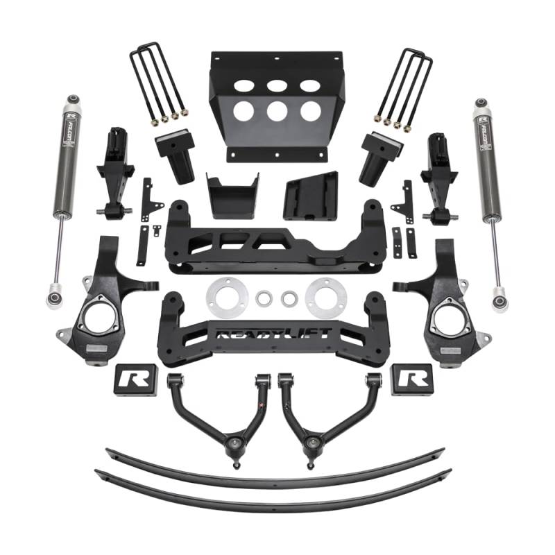 ReadyLIFT 44-34910 22,9 cm großes Hebe-Set für Stahlguss, OE-Oberlenker mit Falcon 1.1 Einrohr-Stoßdämpfern für Chevrolet / GMC 1500 RWD, 4WD von Readylift