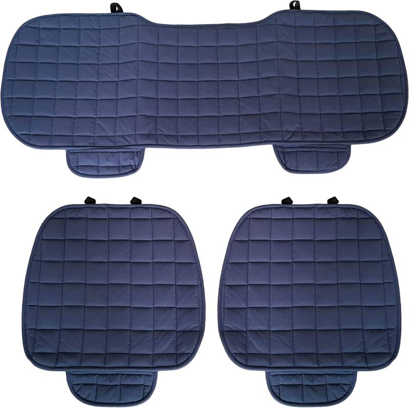 Rebeca Shop 3 Universal-Autositzbezüge | Sitzschutz 2 vorne und 1 hinten | Protector Comfort Automotive Innenkissen (Blau) von Rebeca Shop