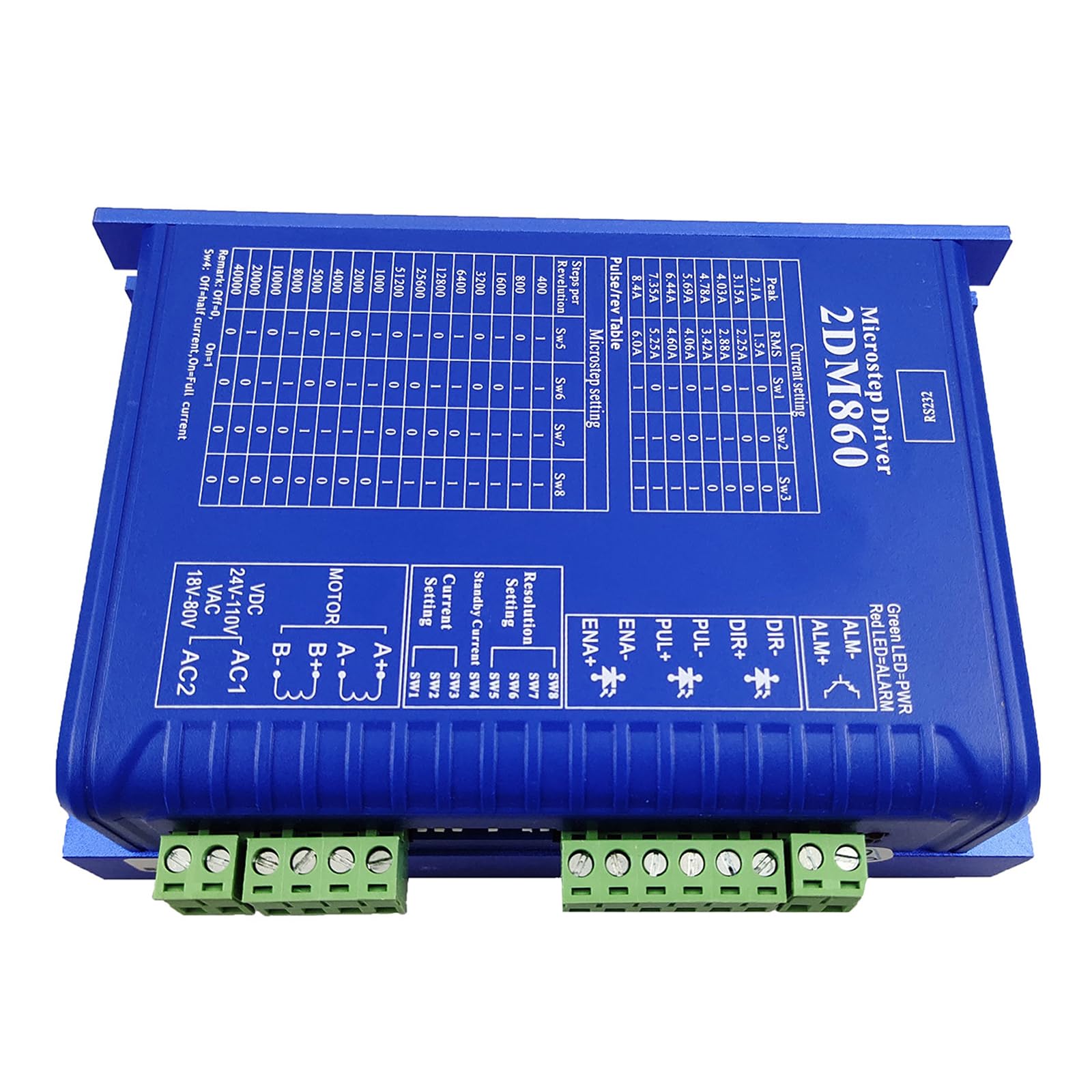 2DM860 Stepper Motor Controller 2-Phasen Digitaler Stepper Treiber Mikrostep Controller Für Schnitzmaschinen von Rebellious