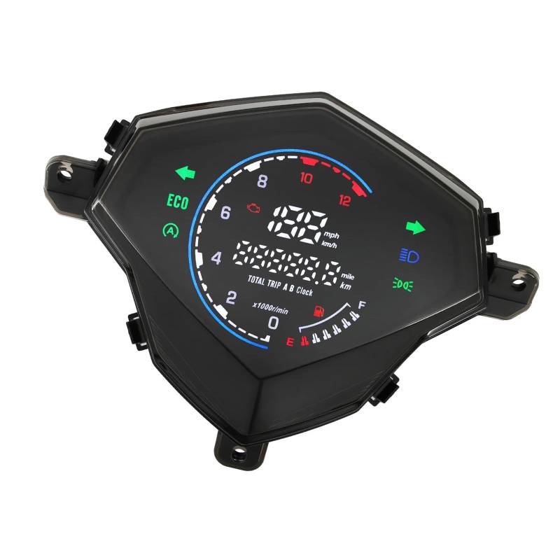 Rebellious 12V Digital Dashboard Instrument Panel Gauge Tacho Klare Anzeige Genaue Geschwindigkeit Für Mio 125 MIO I125 Mio 110 von Rebellious