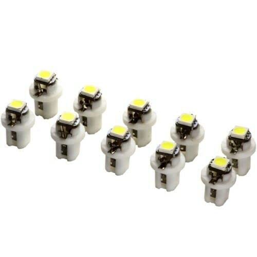 Recambo 10 x B8.5d Tacho Beleuchtung LED 5050 SMD BAX10D high Power Weiß Umbauset Innenraum Innenraumbeleuchtung Instrumentenbeleuchtung Cockpit von Recambo