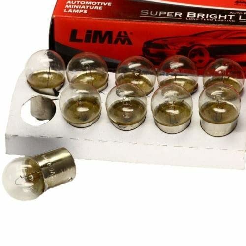 10x Glühbirne Scheinwerferlampe Birne 5W 12V Abblendlicht Fernlicht Glühlampen | E - Prüfzeichen | Sockel BA15S - Warm Weiß von Recambo