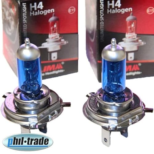 2X Halogen H4 Scheinwerferlampe Birne 75W / 70W 24V Abblendlicht Fernlicht Glühlampen | E - Prüfzeichen | Sockel P43t - Xenon Weiß von Recambo