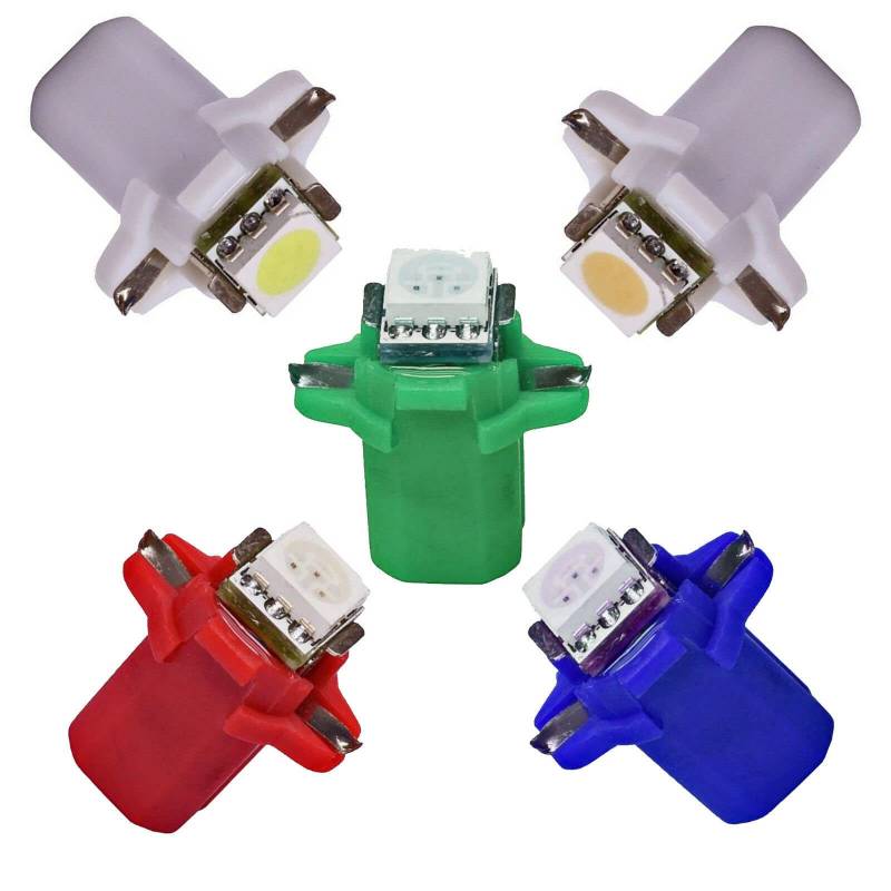 5 x Tacho Beleuchtung LED 5050 SMD B8.3d BAX10S Rot 24V Umbauset Innenraum Innenraumbeleuchtung Instrumentenbeleuchtung Cockpit von Recambo