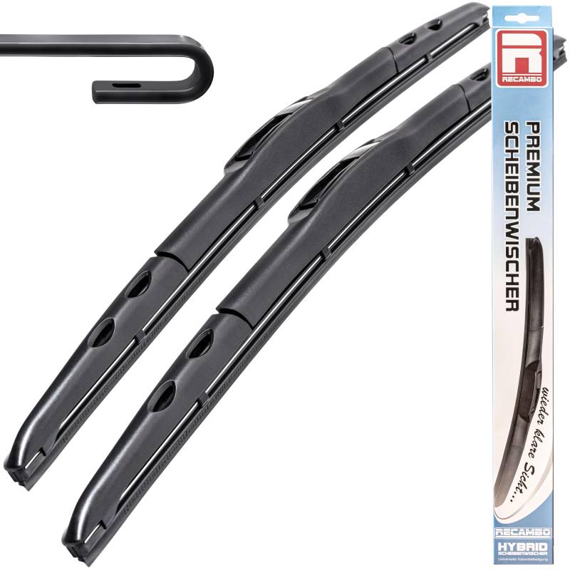 HYBRID Front Scheibenwischer FLEX AERO kompatibel für Peugeot 406 | Typ D8 ; D9 | BJ 1995-2005 - 600mm 525mm - Premium Qualität Wischerblätter Set - RECAMBO von Recambo