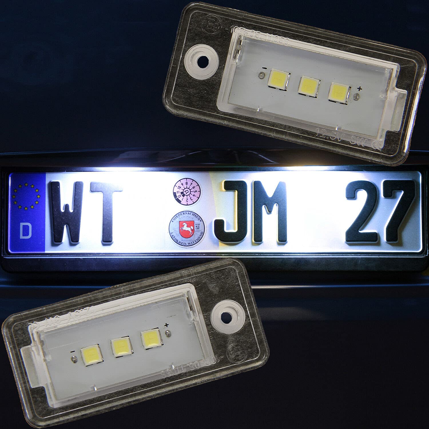 LED Kennzeichenbeleuchtung von Recambo kompatibel für Audi A6 C6 4F Limousine | Avant Kombi von Recambo