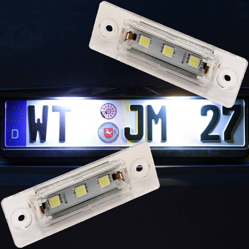 LED Kennzeichenbeleuchtung von Recambo passend für VW Passat 3b Limo + 3c B6 Variant | T5+T6 von Recambo