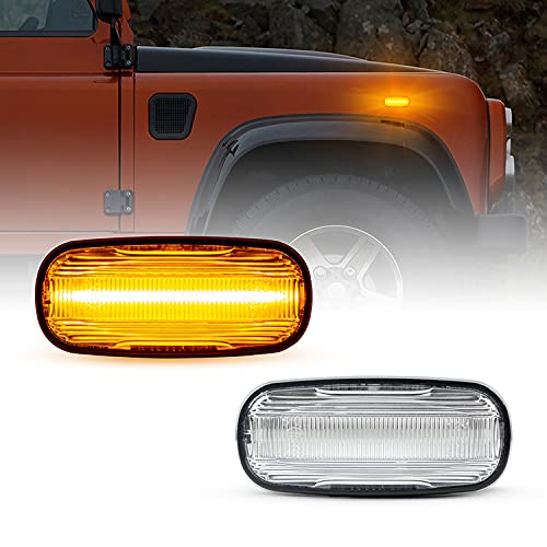 LED SEITENBLINKER passend für Land Rover Discovery 2 | Freelander 1 | Defender | KLARGLAS von Recambo