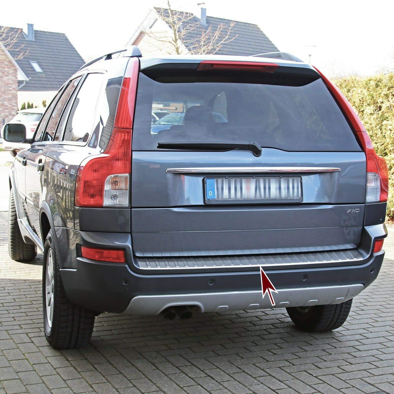 Ladekantenschutz Edelstahl MATT kompatibel für VOLVO XC90 I | 2002-2014 | DESIGN AUFLAGE | premium Qualität von RECAMBO von Recambo