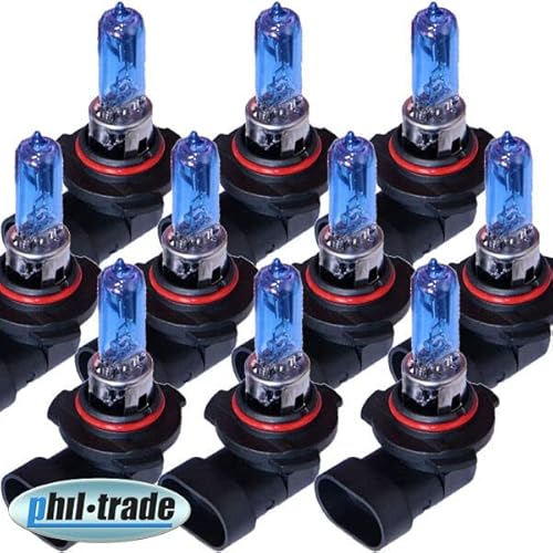 Recambo 10x Halogen HB3 Scheinwerferlampe Birne 60W 12V Abblendlicht Fernlicht Glühlampen | E - Prüfzeichen | Sockel P20d - Xenon Weiß von Recambo