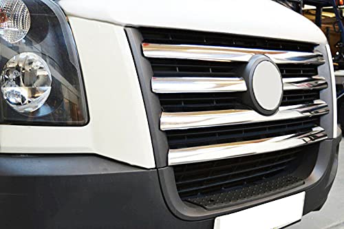 Recambo EDELSTAHL KÜHLERGRILL LEISTEN CHROM passend für VW CRAFTER I VOR-FACELIFT | BJ 2006-2011 von Recambo