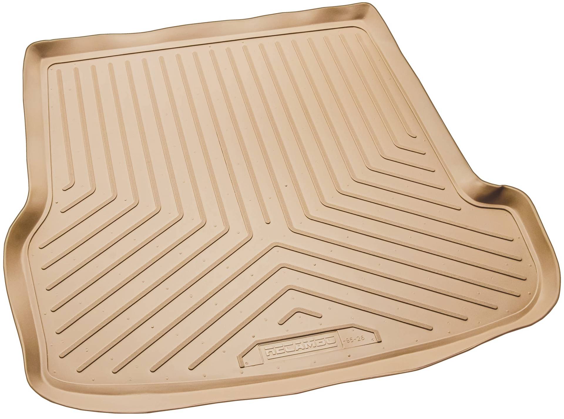 Recambo Gummi Kofferraumwanne Premium passend für VW Passat B5 Variant | Typ 3B 3BG | 1997-2005 | passgenau mit Rand | Beige von Recambo