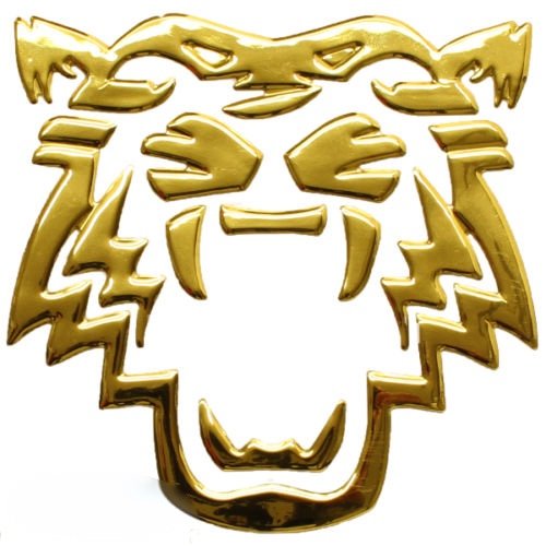 phil trade Aufkleber Sticker Gold Chrom 3D Emblem Tiger Auto Motorrad Styling DZ-30G von phil trade