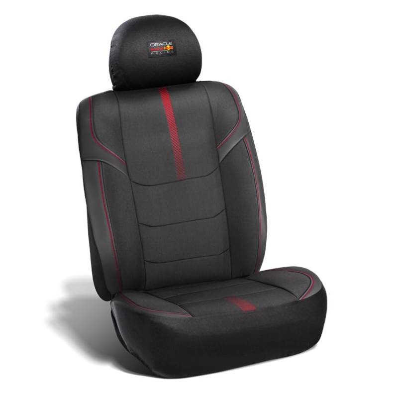 Red Bull Oracle Universelle Sitzbezüge Pro - 6-teiliges Satz - Schwarz/Rot - passend für Side-Airbags von Red Bull Racing