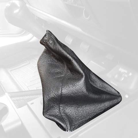 RedlineGoods Schaltsack Manschette (04-06) kompatibel mit Jeep Wrangler TJ 1997-06. Maßgeschneidert - nicht universell. Echtes Top Qualitat Italienisches Alcantara. Schwarz mit Rotem Faden von RedlineGoods