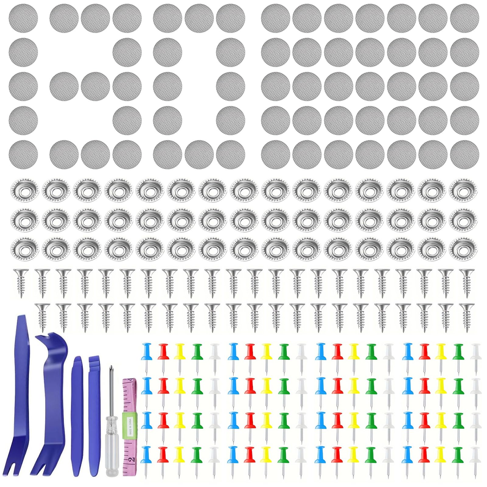 136pcs Dachhimmel Reparatur Set, Auto Himmel Reparieren, Auto Reparatur Nieten Set,Universal Auto Dach Nieten,Autohimmel Reparieren für Alle Autos von Reh:ncla