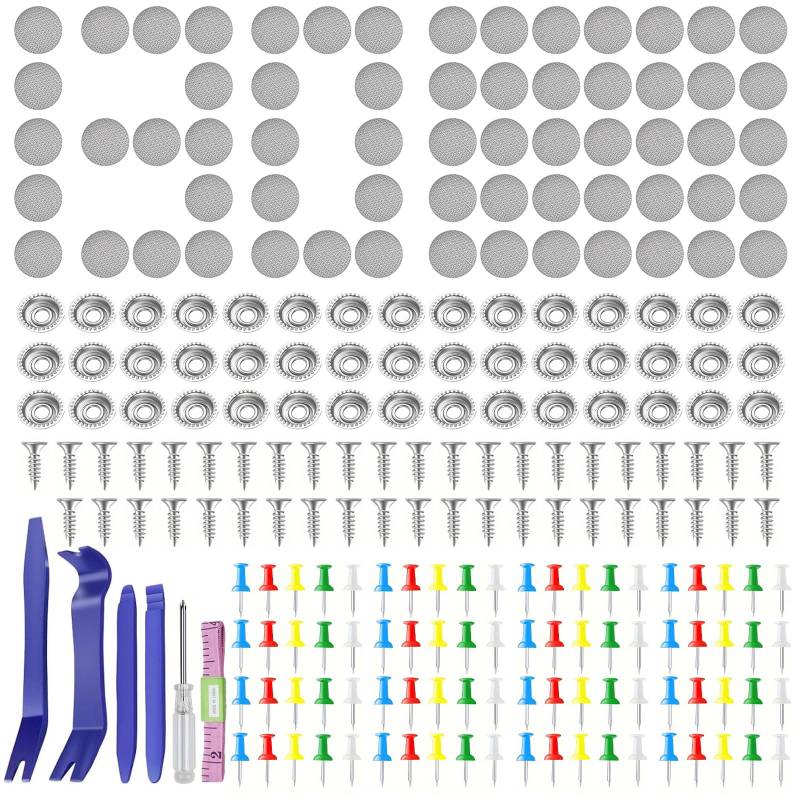 136pcs Dachhimmel Reparatur Set, Auto Himmel Reparieren, Auto Reparatur Nieten Set,Universal Auto Dach Nieten,Autohimmel Reparieren für Alle Autos von Reh:ncla