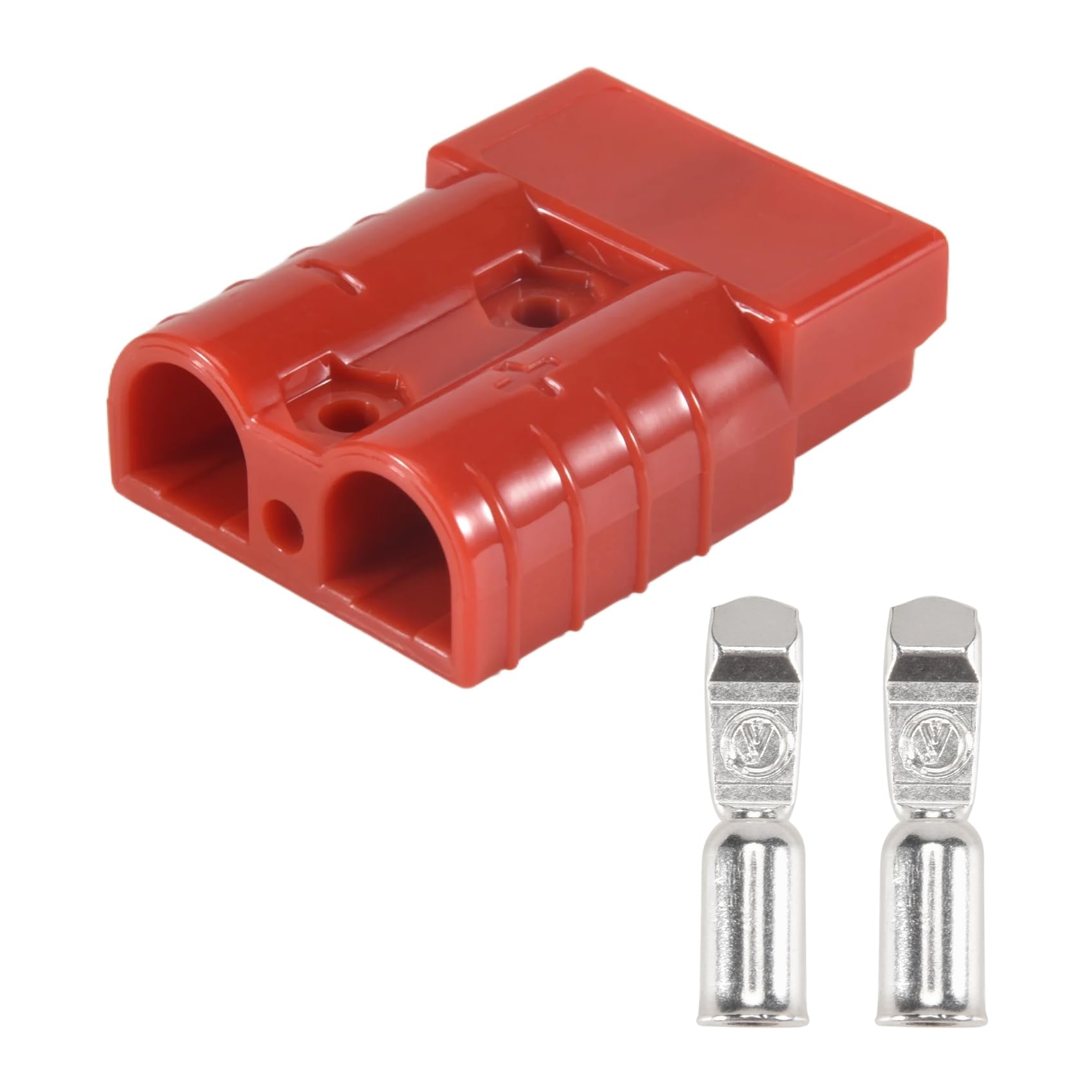 Reinscer FüR Anderson Style Stecken Verbinder 50A 600V 6-12AWG AC/DC Elektrowerkzeug für 6AWG Plattierte Massive Anschluss Stecker Rot von Reinscer